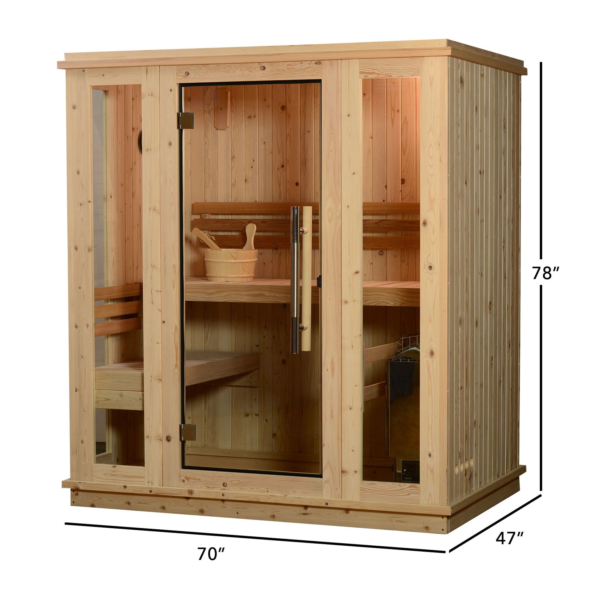 The Rusticus 2-3 Person Indoor Sauna