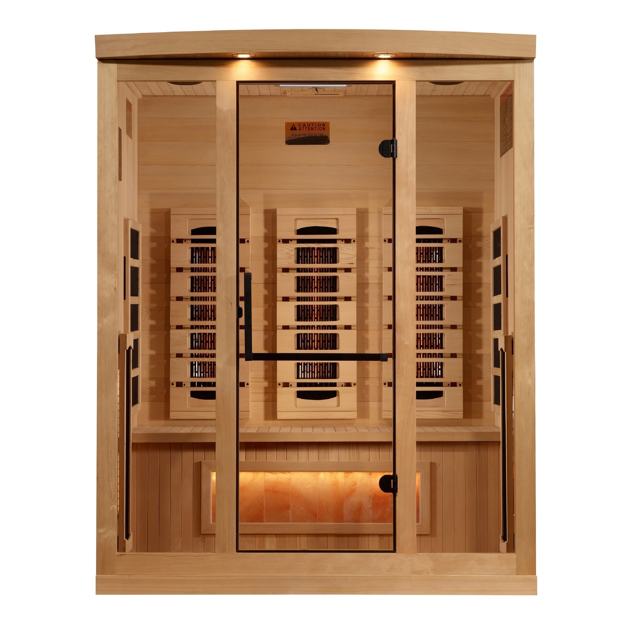 Golden Designs 3-Person Full Spectrum Infrared Sauna with Himalayan Salt Bar | GDI-8030-03