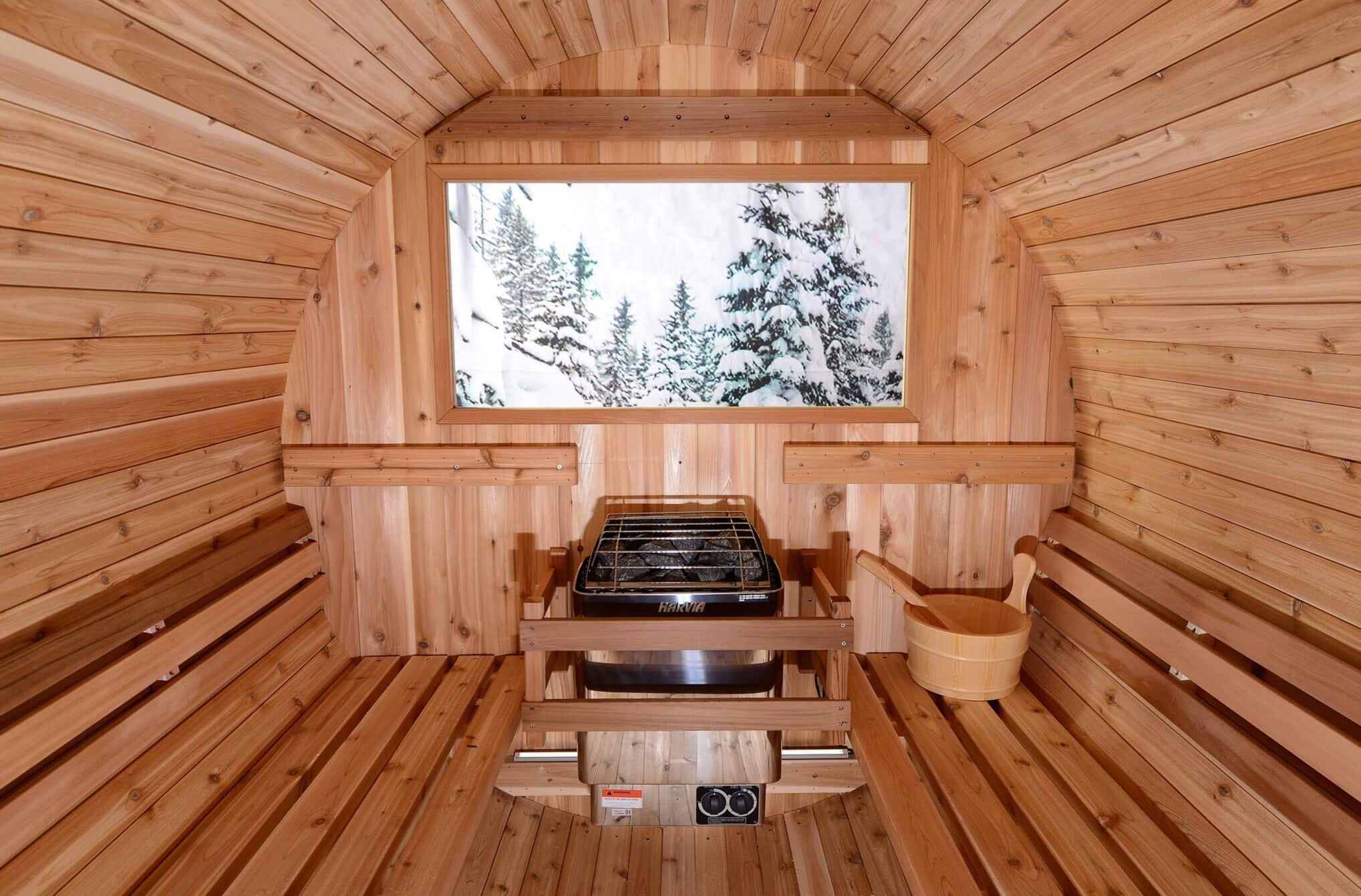 Barrel Rear View Window