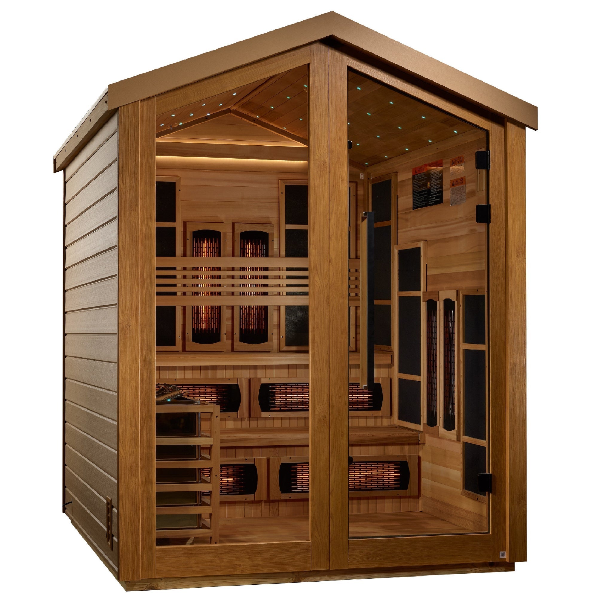Golden Designs "Kaskinen" 6-Person Full Spectrum PureTech™ Hybrid Outdoor Sauna