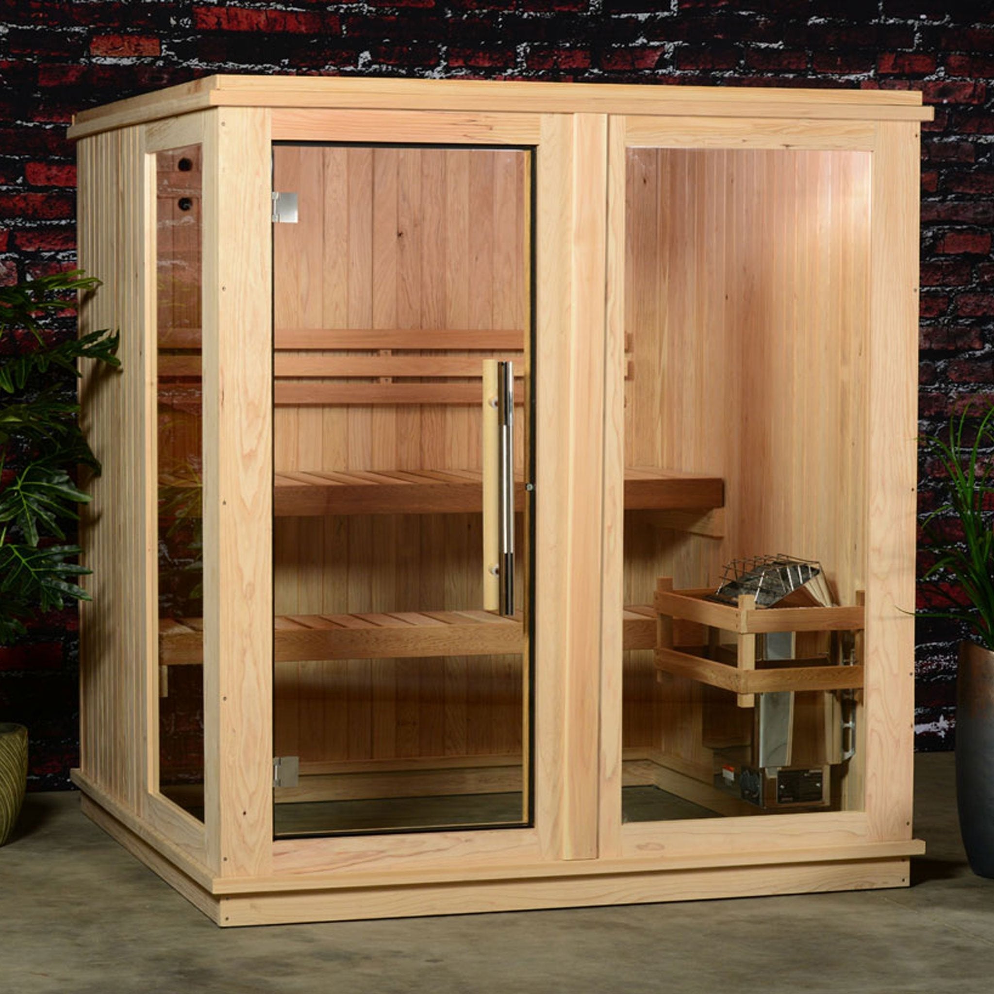 The Rusticus 4-Person Indoor Sauna